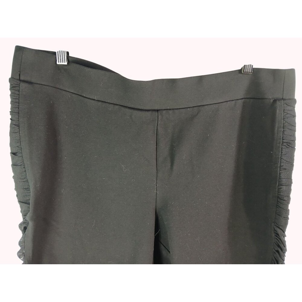 Torrid Women Black Capri Leggings Size 22 24 3R Mesh Ruched Side Panels Luxe - Picture 4 of 9